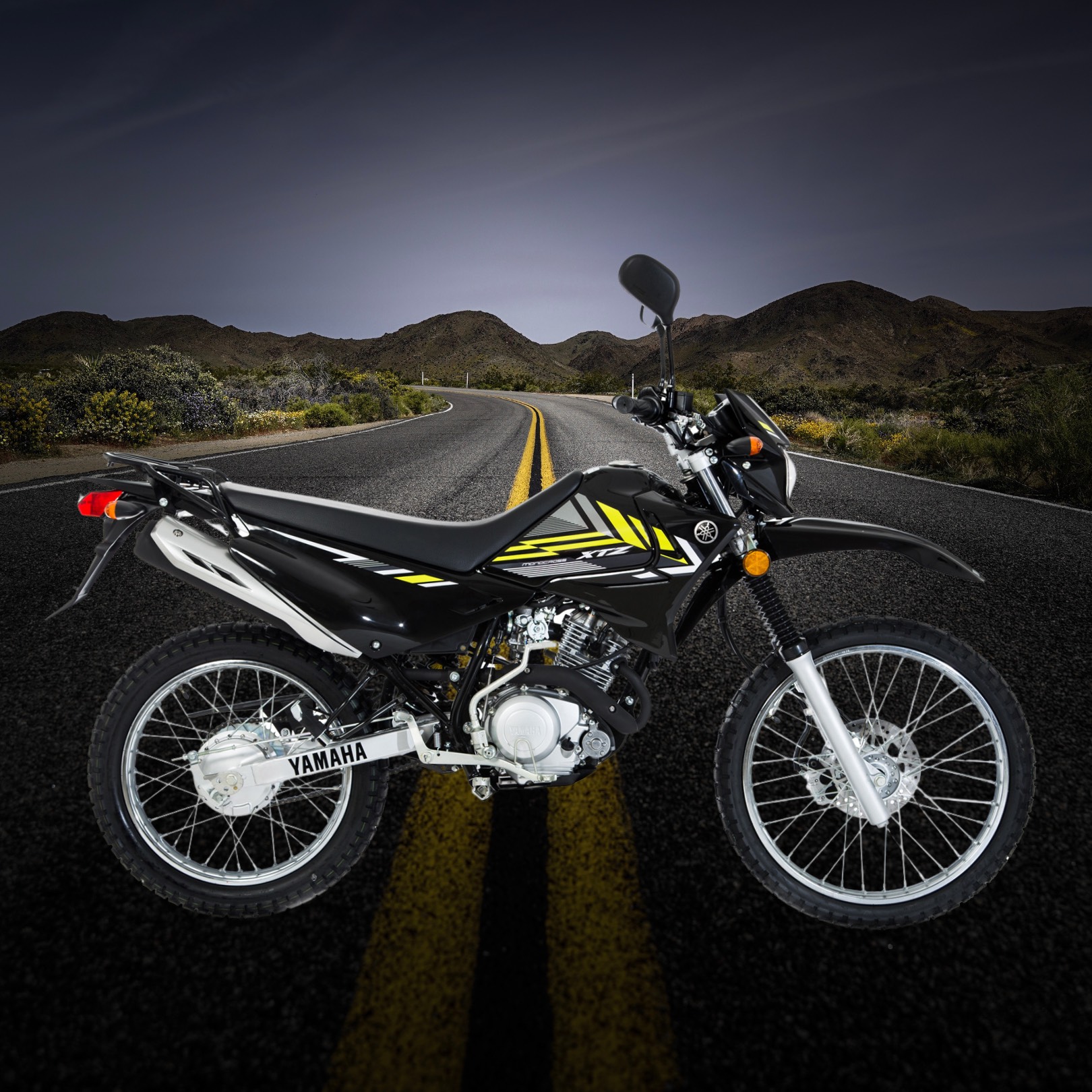 Yamaha XTZ 125 dual-sport motorcycle in action, showcasing its rugged design, lightweight frame, and reliable performance on both urban roads and off-road trails.